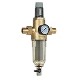 iSpring WSP50PRG 1' Rückspülfilter mit Druckminderer, Vorfilter mit Manometer...