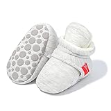 RVROVIC Baby Jungen Mädchen Kuschelige Fleece-Schuhe mit rutschfester...