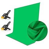 EMART 1,5x2m Greenscreen Grüner Hintergrund Polyester Grüne Chromakey Green...