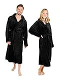 Blumtal Bademantel Damen & Herren XL - OEKO-TEX zert. Morgenmantel mit Kapuze,...