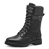 Jana Damen Winterstiefeletten zum Schnüren mit Schnalle Vegan, Schwarz...