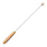 AURON Holz Tensor – Einhandrute mit Holzkugel, 43 cm, inkl. Transportrolle &...