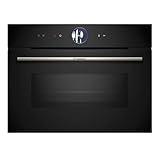 Bosch CMG7241B1, Serie 8 smarter Einbau-Kompaktbackofen mit Mikrowellenfunktion,...
