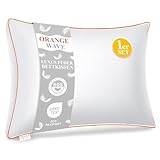 Orange Wave Daunenkissen 40x80cm Federkissen - Kopfkissen 40x80 1er Kissen...
