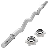 MAXXIVA Curlstange 120 cm Krafttraining Zugstange silber verchromt...