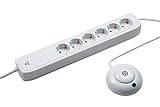 Meister Steckdosenleiste 6-fach - 2 m Kabel - weiß - Kunststoffleitung - IP20...
