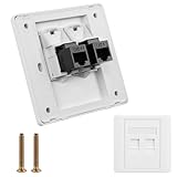 OFFCUP CAT6 Universal Netzwerkdose 2 Port LAN Dose STP Vollgeschirmt RJ45 Modul...
