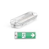 LED Fluchtwegleuchte | IP65 wasserdicht | Notbeleuchtung mit Notstromakku 3h |...