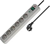 Brennenstuhl Eco-Line Steckdosenleiste 6-Fach mit Überspannungsschutz...