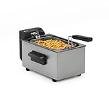 Tristar Edelstahl-Fritteuse, 3L Kapazität, Temperaturregelung bis 190°C,...