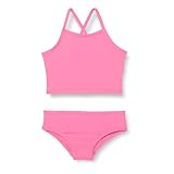 Amazon Essentials Mädchen Tankini-Set, Intensive Rosa, 9 Jahre