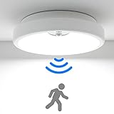 Peasur LED Deckenleuchte mit Bewegungsmelder Batteriebetrieben, 18cm Lampe Innen...