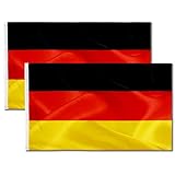 2 Stück Deutschland Fahne | Flagge Deutschland | Wetterfeste Deutsche Flagge...