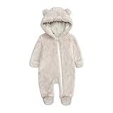 TinaDeer Baby Schneeanzüge Winter Overall mit Kapuze Winter Strampler Fleece...