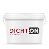 DICHTON Streichkalk Weiß 2,5l, Kalkfarbe für innen und außen - für Küche,...