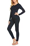 Ekouaer Damen Thermo Unterwäsche Lang Slim Fit Thermo Oberteil & Leggings...