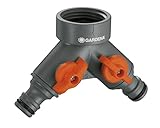 Gardena 2-Wege-Ventil: Wasserverteiler für Wasserhahn mit 33,3 mm (G 1...