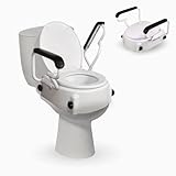 Mobiclinic®, Toilettensitzerhöhung mit Klappbaren Armlehnen, Tajo, 19 cm, mit...