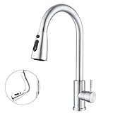 SURFOU Wasserhahn Küche Ausziehbar Schlauch, Küchenarmatur mit Brause...