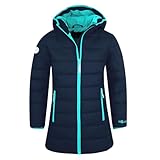 Trollkids Girls Stavanger Coat 152, Navy/Aqua
