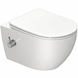Dusch WC mit Integrierter Düse, Hänge WC mit Bidet Funktion, Taharet WC mit...