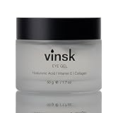 vinsk® Augencreme Eye Gel 50ml | Feuchtigkeitscreme für die Augen mit Hyaluron...