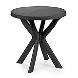 Spetebo Kunststoff Gartentisch rund - 70 cm - Campingtisch im klassischen Design...