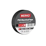 ERKO Isolierband Schwarz PVC 19mm x 20m Elektrische Leitungen Reparatur,...