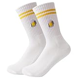 YANSYUN Bier Socken Bestickte Biersocken Atmungsaktive Sportsocken Tennissocken...