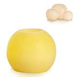 Schlaraffenland LED Kerze BOLA klein | 11,5x10 cm | creme | Echtwachs | LED...