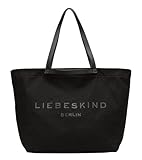 Liebeskind Berlin Damen Aurora20 Canvas Shopper L, Schwarz, Large HxBxT 38cm X...