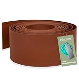 UNUS Rasenkante aus Metall 10 m, Beeteinfassung mit Rostoptik, 14 cm hoch, zur...