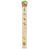 Bieco Messlatte Bauernhof | Skala 0,65-1,5m | Messlatte Holz Kinder | Wand Holz...