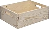 Weitere Stapelbox Holz Gr. M 30 x 40 x 13,5 Holzkiste Holzbox Kiste Box