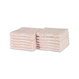 Amazon Basics Waschlappen aus Baumwolle, farbecht, 12 Stück, 30 x 30 cm, Blush...