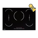 Arebos Induktionskochfeld mit Booster-Funktion | 9800 W | 5 Kochfelder 2...