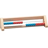 WISSNER Rechenrahmen aus RE-Wood mit 20 farbigen Kugeln in Rot und Blau zum...
