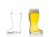 STÖLZLE LAUSITZ Bierstiefel 500 ml I 2er Set I formschöne Biergläser 0,5l I...