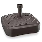 GARDENIX Sonnenschirmständer Quadratisch Braun aus Kunststoff befüllbar mit...