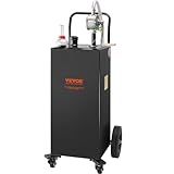 VEVOR Kraftstofftrolley 35 Gallonen Gaskraftstofftankbehälter 106 x 53 x 53 cm...