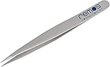 REMOS Splitterpinzette - Edelstahl [INOX] rostfrei 9.5 cm - feine Spitze satin