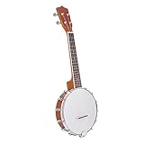 Jacksking Musikinstrument-Banjo, 4-saitiges Banjo-Set mit...