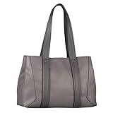 TOM TAILOR Manola Damen Shopper Umhängetasche Reißverschluss Groß Grau