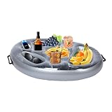Windfromort Aufblasbarer Getränkehalter 2-in-1 Pool Tablett - Poolbar...