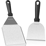 Homoo Grillspachtel-Set aus Edelstahl, Spatel-Set mit großem Grillspachtel zum...
