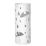 SONGMICS Regenschirmständer aus Metall, runder Schirmständer, mit...