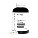 Kalium 1000 mg aus organisches Salz von Kaliumcitrat. 240 vegane Kapseln für...