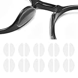 KMKANPO 10 Paar 1mm Silikon Nasenpads Antirutsch Brillenpads Adhesive Nasenpads...