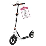 HUDORA BigWheel Air 230 Scooter - Tretroller mit Handbremse - Stabiler...