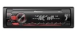 Pioneer Electronics MVH-S220DAB, 1-DIN-Autoradio mit RDS und DAB+, rot, USB für...